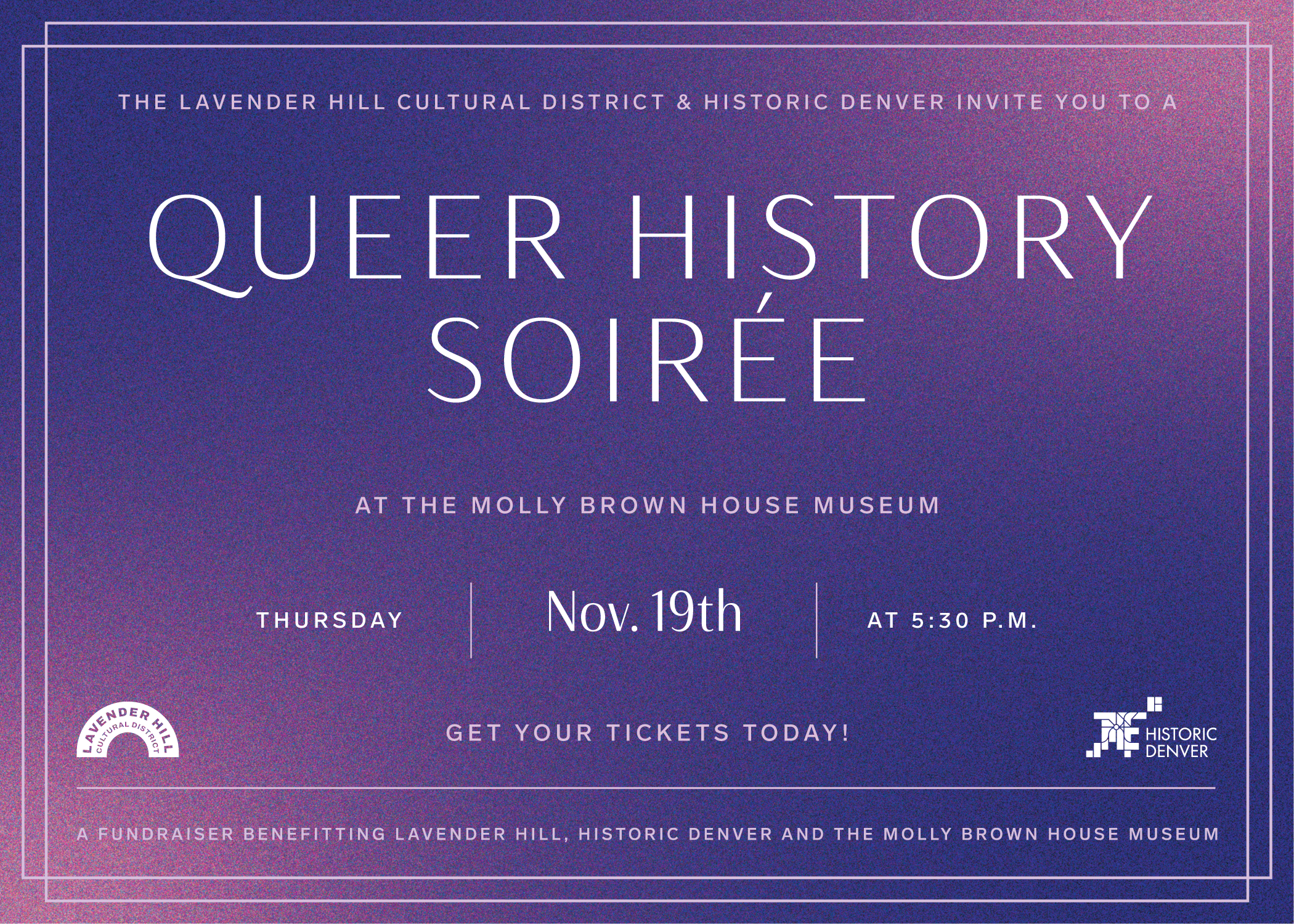 You're Invited to the Lavender Hill Queer History Soirée
