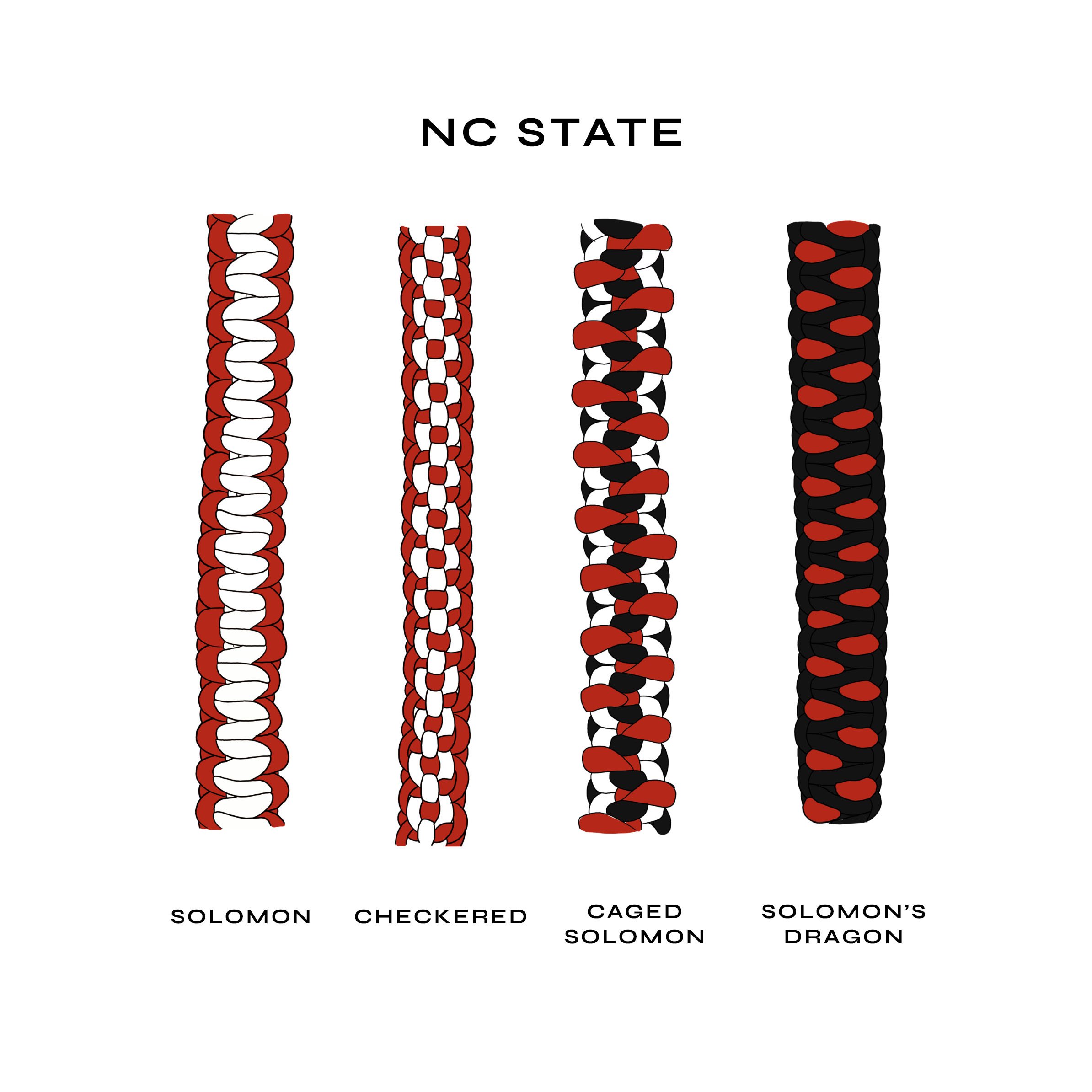 Handwoven straps in vibrant sports team colors, perfect for personalizing bags.