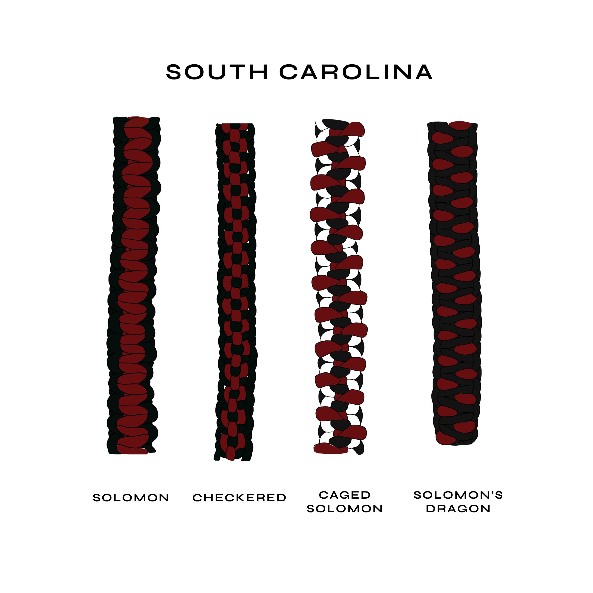 Handwoven straps in vibrant sports team colors, perfect for personalizing bags.