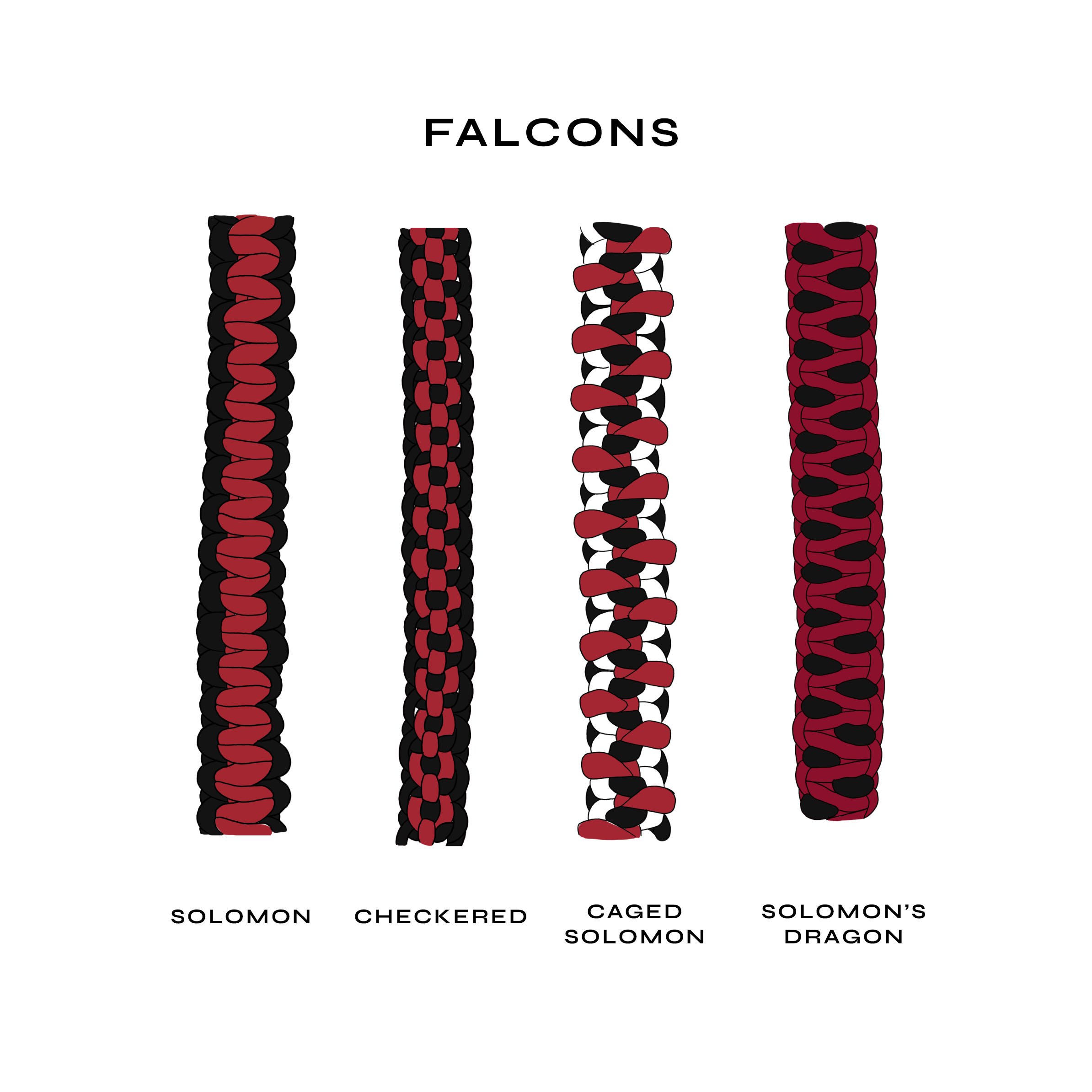 Handwoven straps in vibrant sports team colors, perfect for personalizing bags.