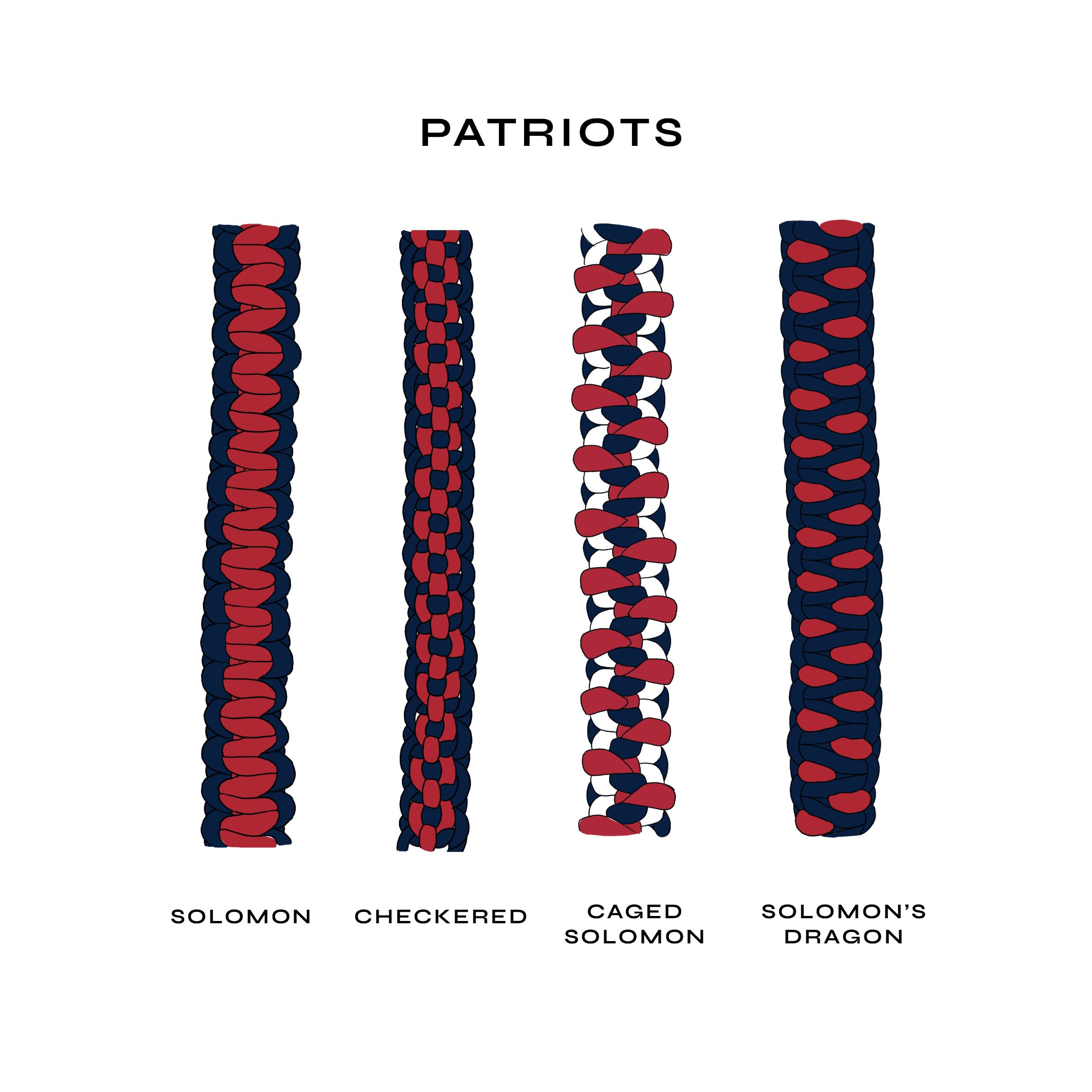Handwoven straps in vibrant sports team colors, perfect for personalizing bags.
