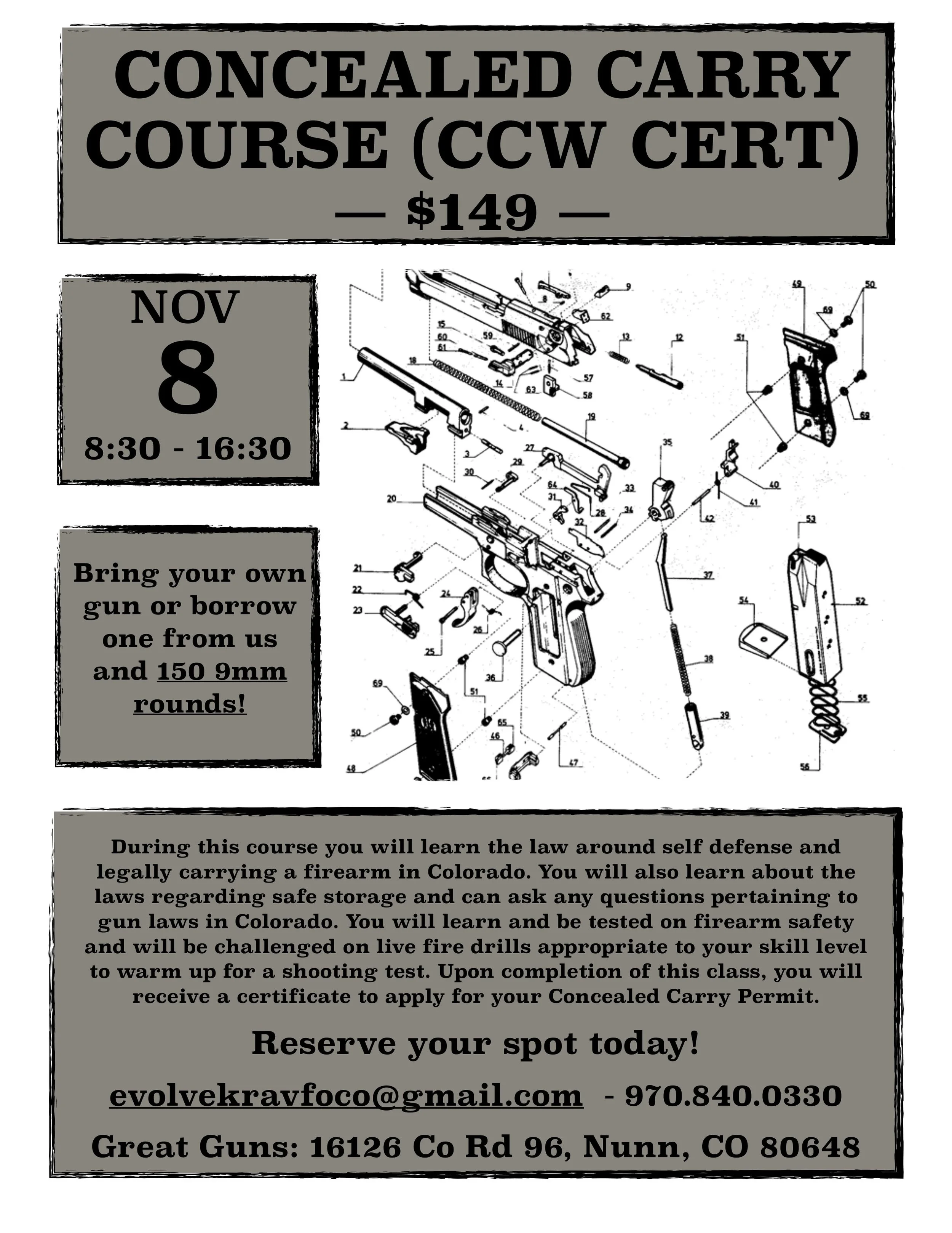 Concealed Carry Course (CCW)