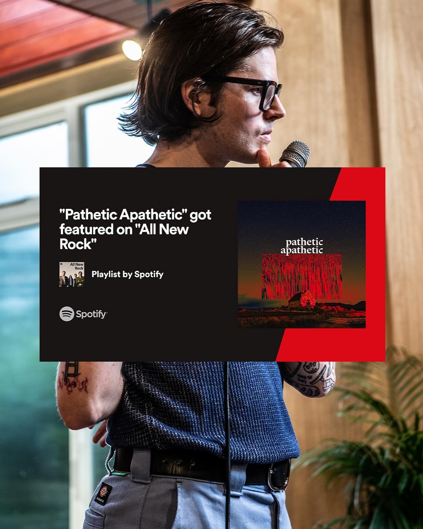 Well well well it&rsquo;s been a whole week since Pathetic Apathetic was released, and the title track and Stink Eye have been banging away across these lovely @spotify @applemusic @amazonmusic playlists all week. Truly grateful to the people behind 