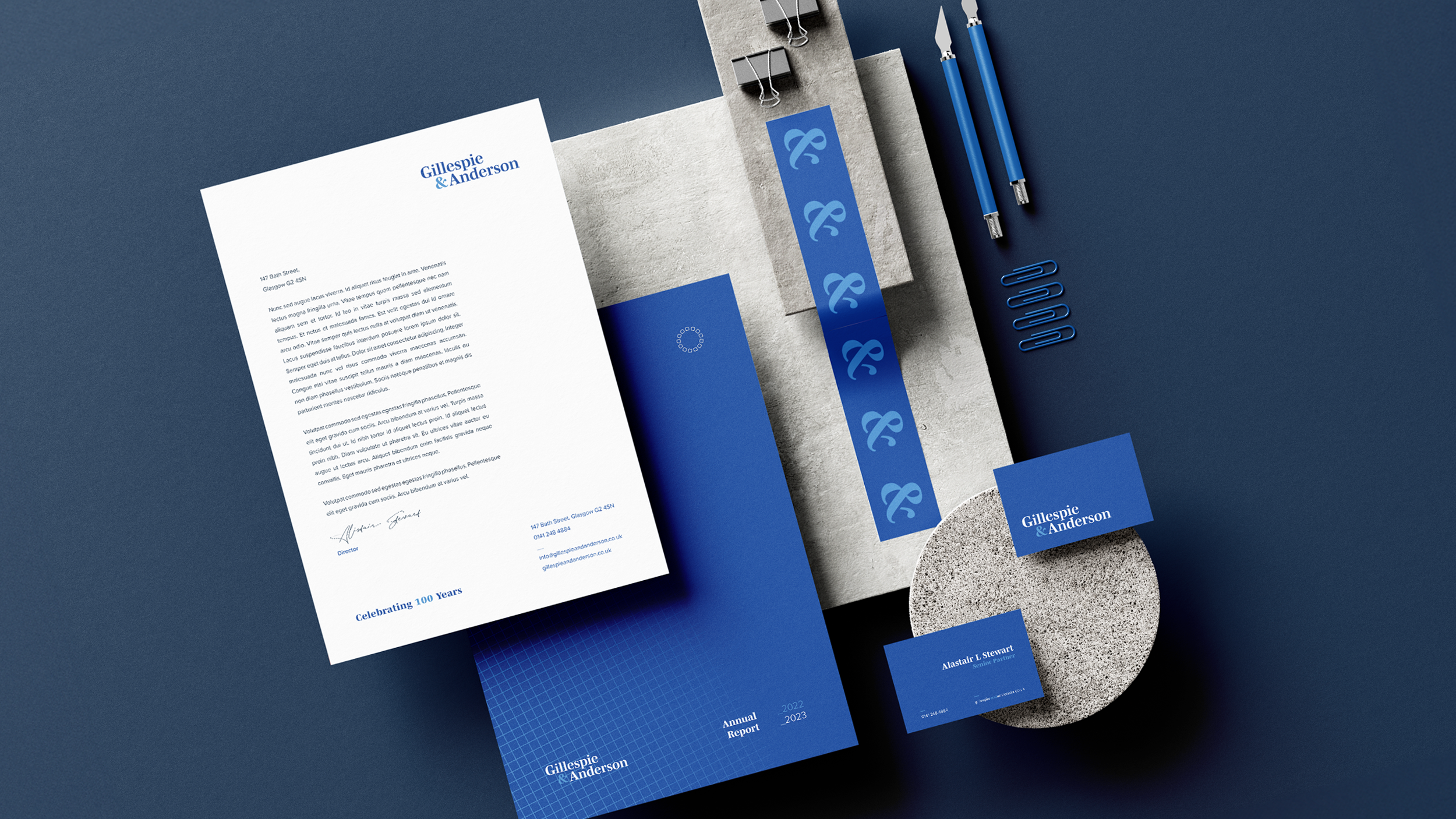 Gillespie and Anderson stationery examples