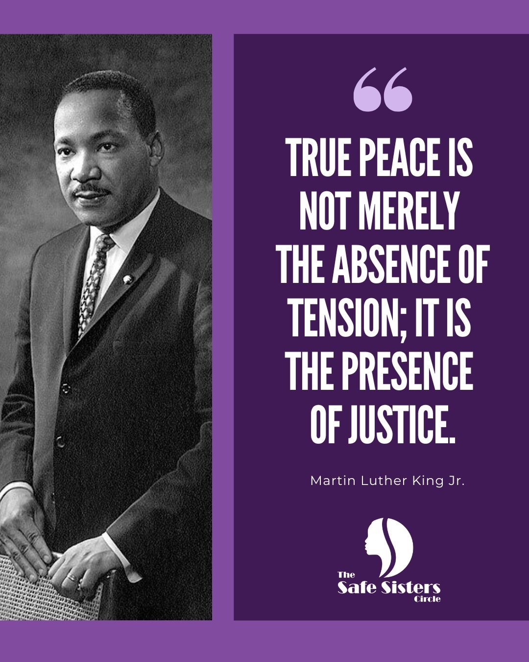 Dr. King taught us that peace is more than quiet&mdash;it&rsquo;s justice in action. Today, we honor his legacy by continuing the work of building safer, more just communities.