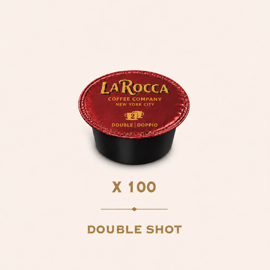 LaRocca Pods - Double/Doppio - Single-Serve Capsule - Compatible with Lavazza Blue™*