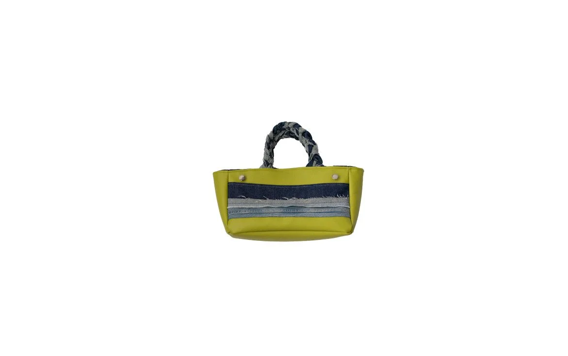 BABY BOO | PETITE VINYL & DENIM HANDBAG