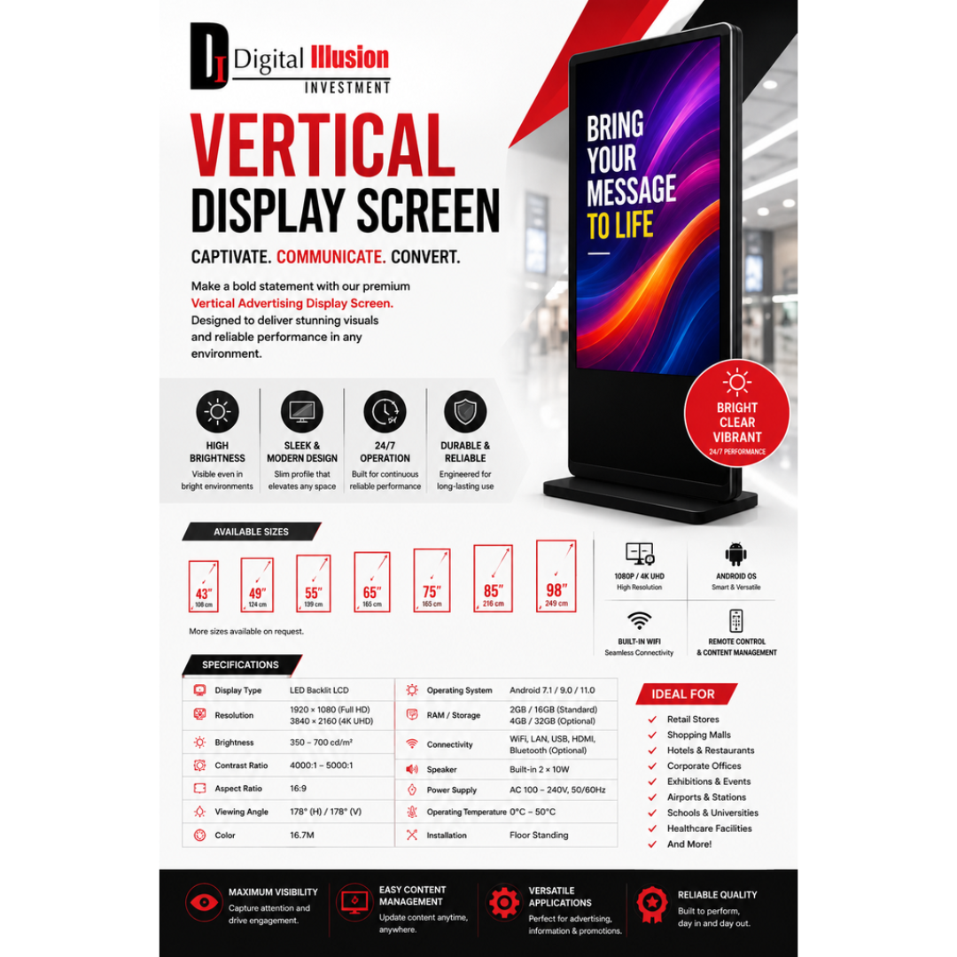 Vertical Display Screen