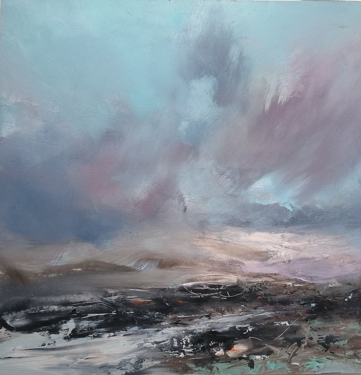 Blink - early morning mist over Brindister Voe
