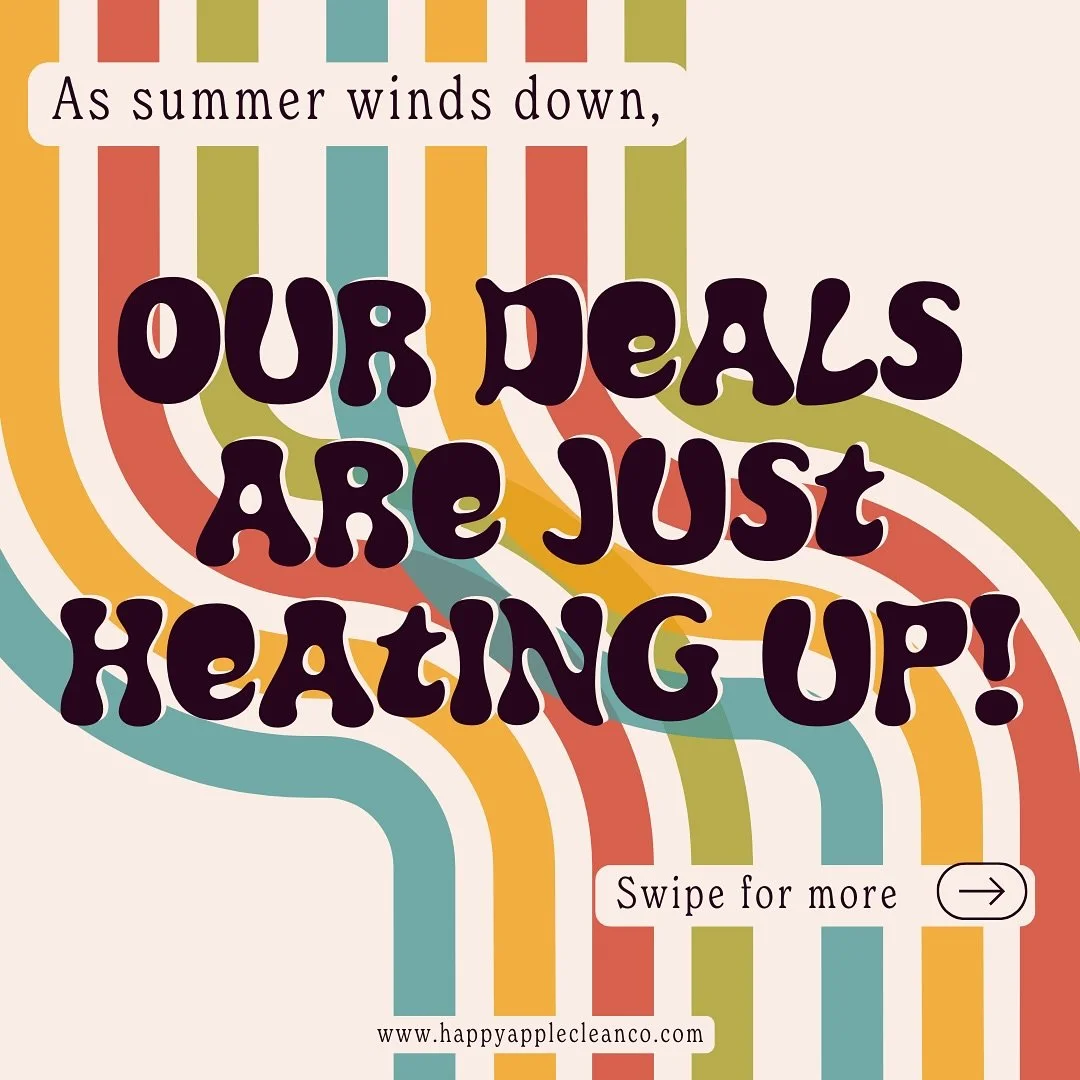 Summer may be coming to an end, but these deals are just heating up! Enjoy some sizzlin&rsquo; savings while you beat the heat in a clean &amp; pristine space 🍎✨

🌟 Positive Review Thank You: If we&rsquo;ve helped you discover your happy place, let