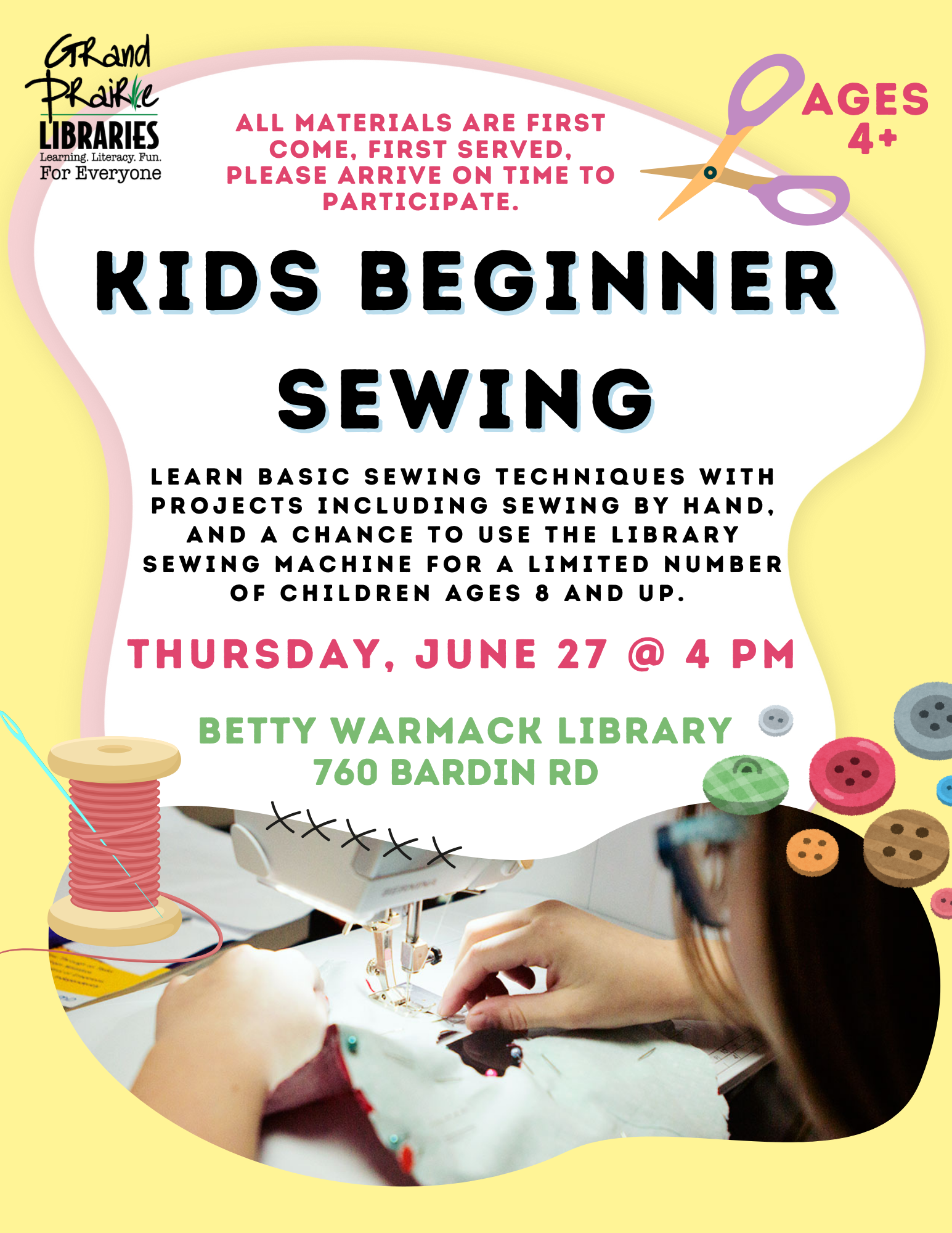 Beginner Sewing Flyer