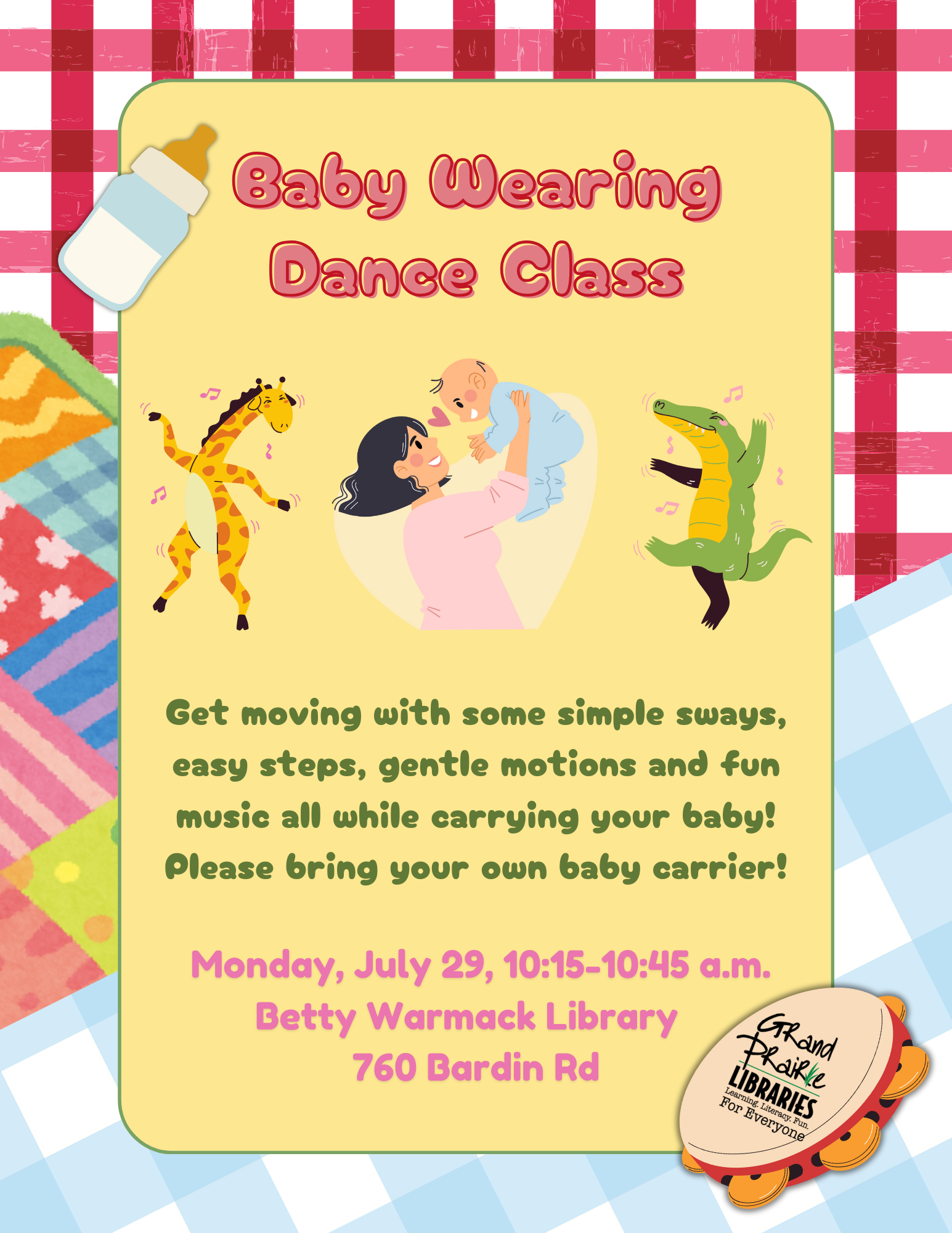 Baby Wearing Dance Flyer