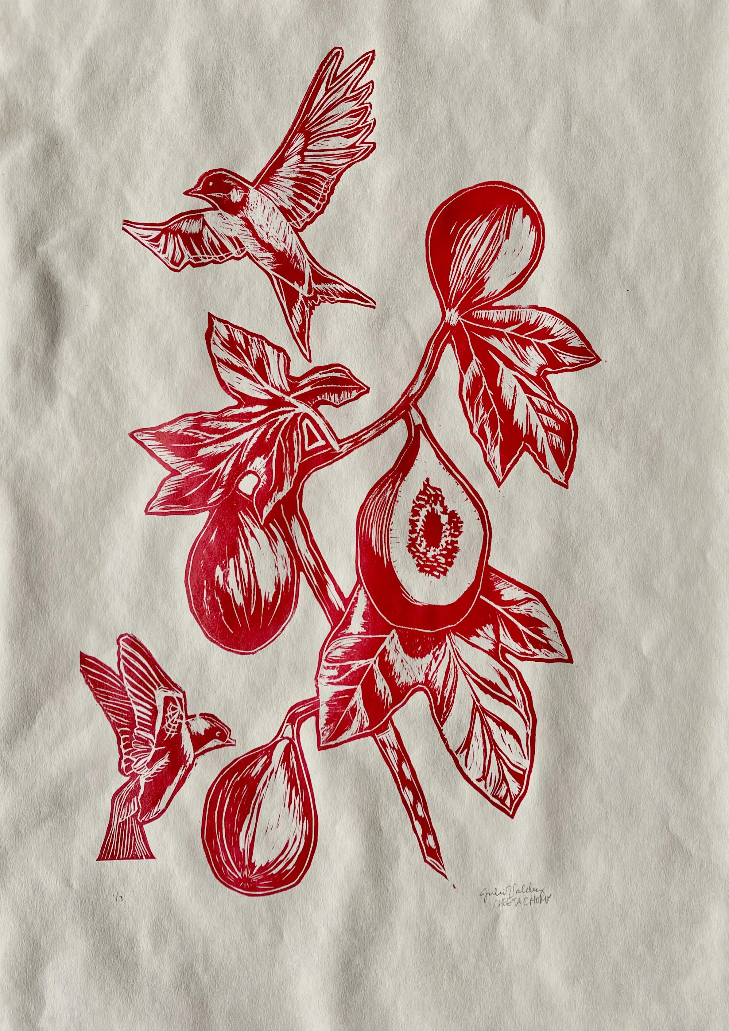 Linoleum print 2/2. 16in x 18in