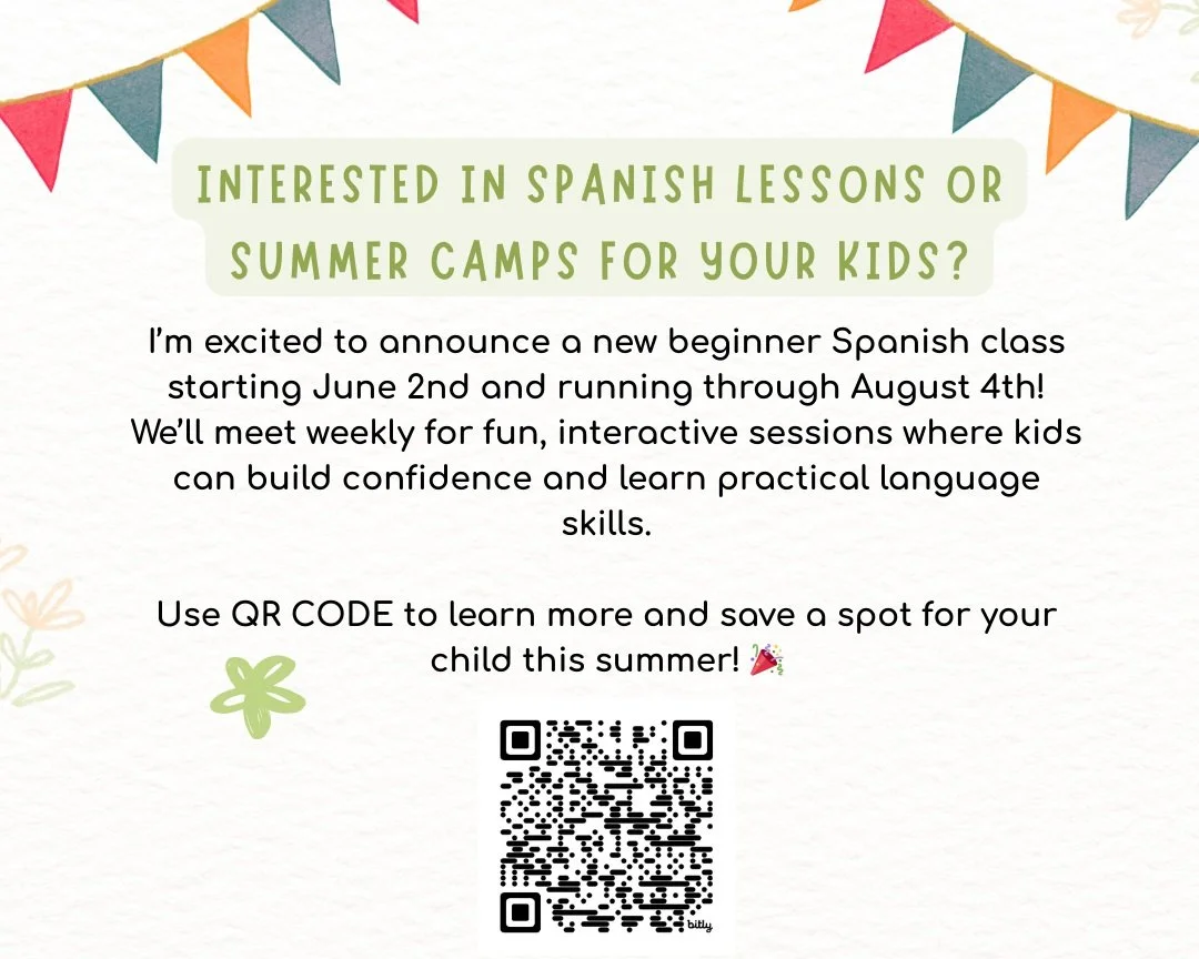Weekly Spanish Lessons-SUMMER!