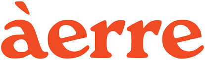 Text reading 'aerre' in red lowercase letters