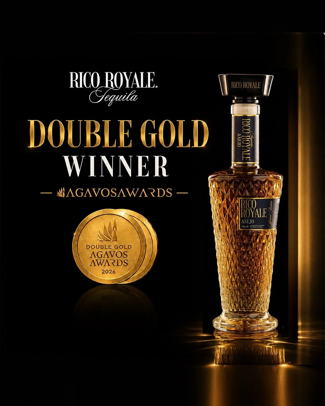 Honored to announce that our A&ntilde;ejo has been awarded 🥇🥇 Double Gold, along with 🥇 Gold for Bottle Design by @agavosawards 

This journey began with a vision to create more than just tequila, something refined, intentional, and unforgettable.