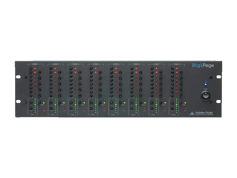 Australian Monitor DigiPage Zone and BGM system 8 mono zone outputs