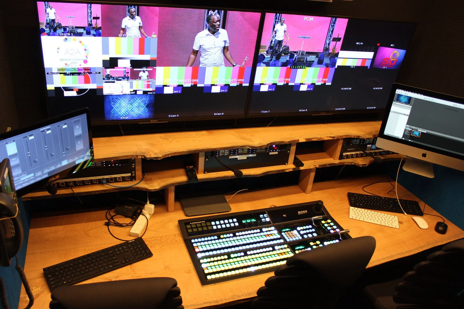 Producer, Director, Graphic Area in our OB Truck

July 2019