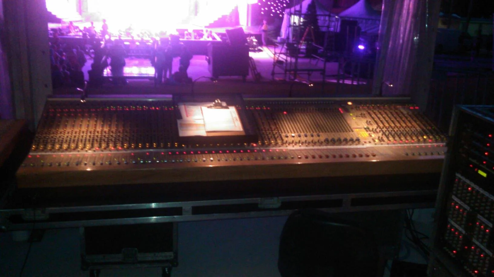 Console 1 at Front of House Cadac J.
Carols in the City
6th of December 2012
