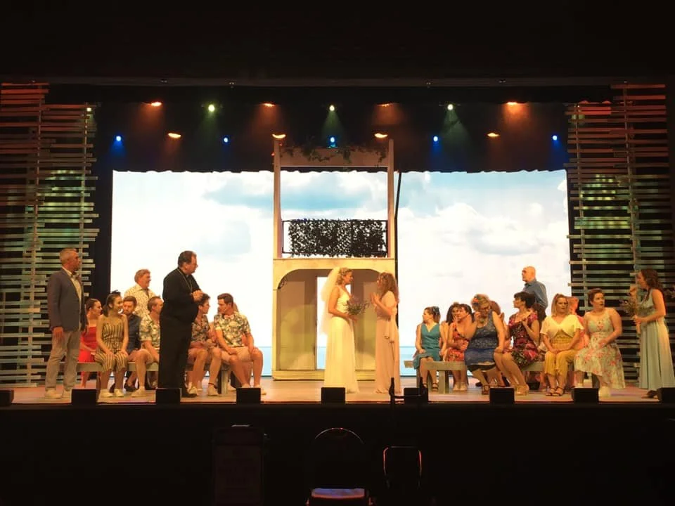 Coming up to the halfway through the limited season of Ipswich Musical Theatre Company’s Mamma Mia! Don’t forget to get your tickets for next week’s shows from Ipswich Civic Centre.
CPC Production Services are supplying lighting and sound, for our in