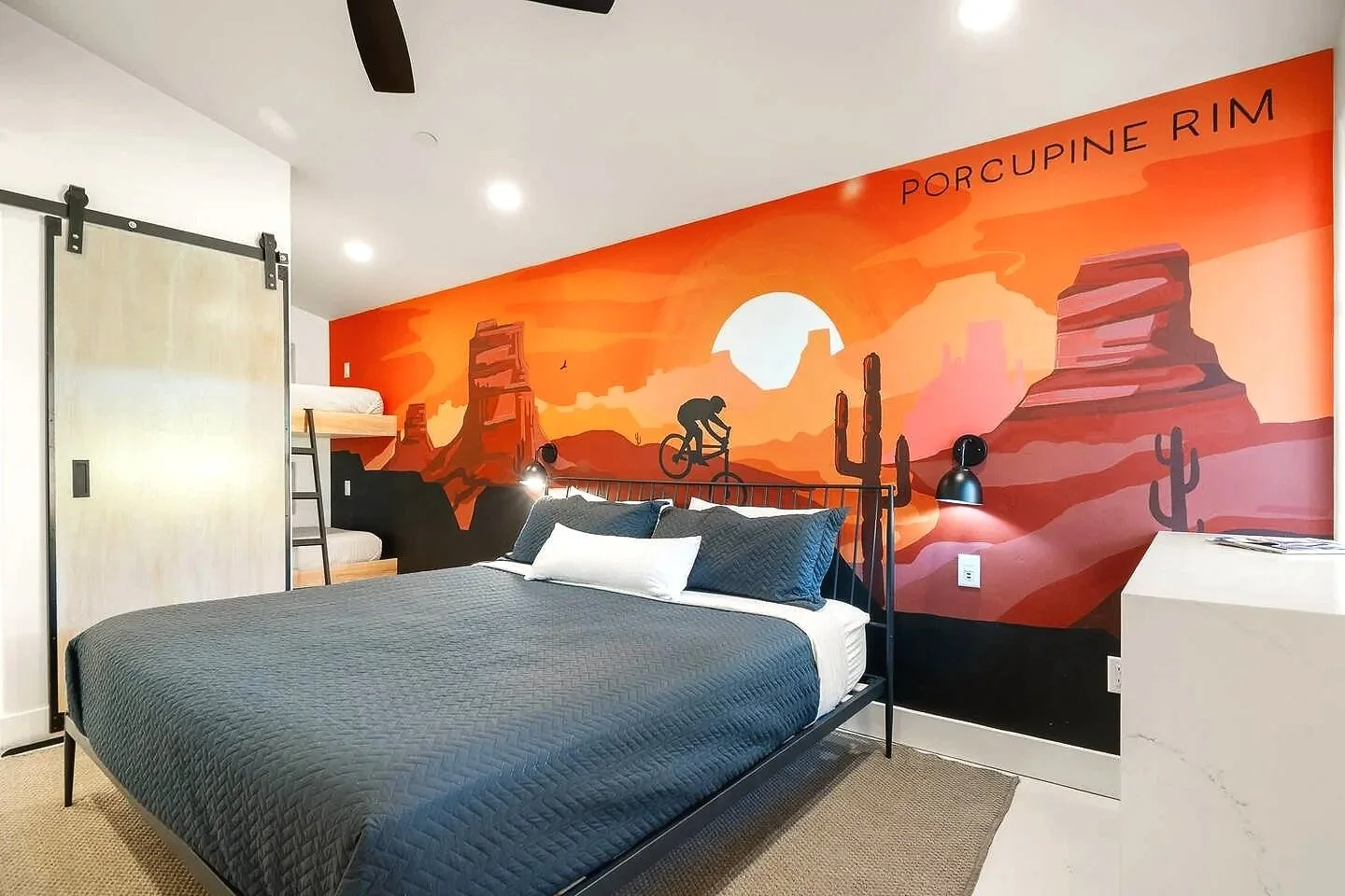 Porcupine Rim–Inspired Mural in Moab Home