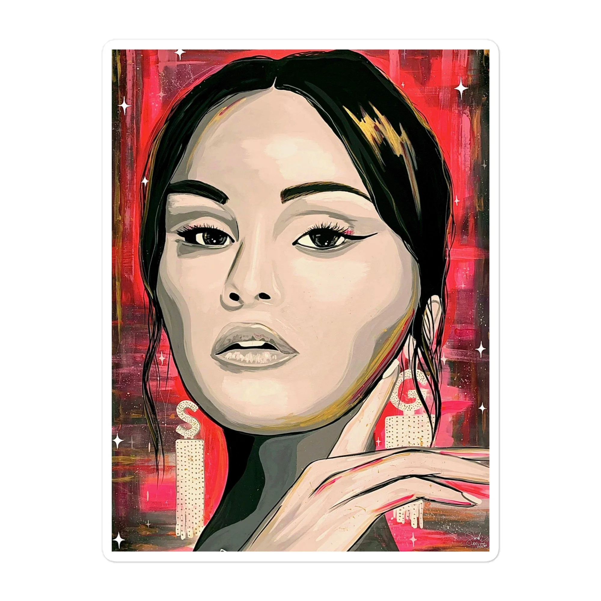 Selena Gomez Pop Art Sticker