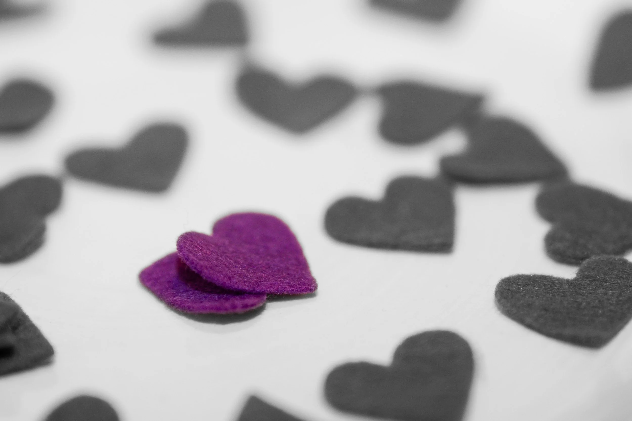 Purple Heart signifying a prayer for those that are no longer at our table.