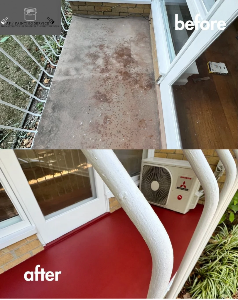 Exterior concrete house painting completed by APF Painting Service in Melbourne