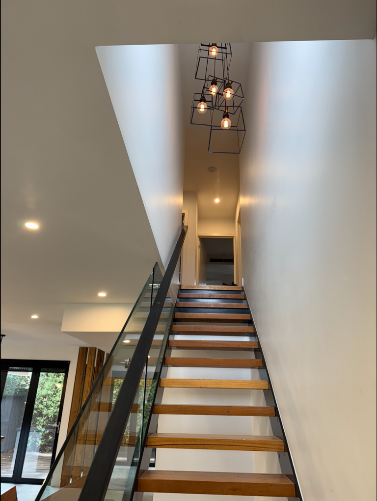 Interior staircase painting project completed by APF Painting Service in Melbourne