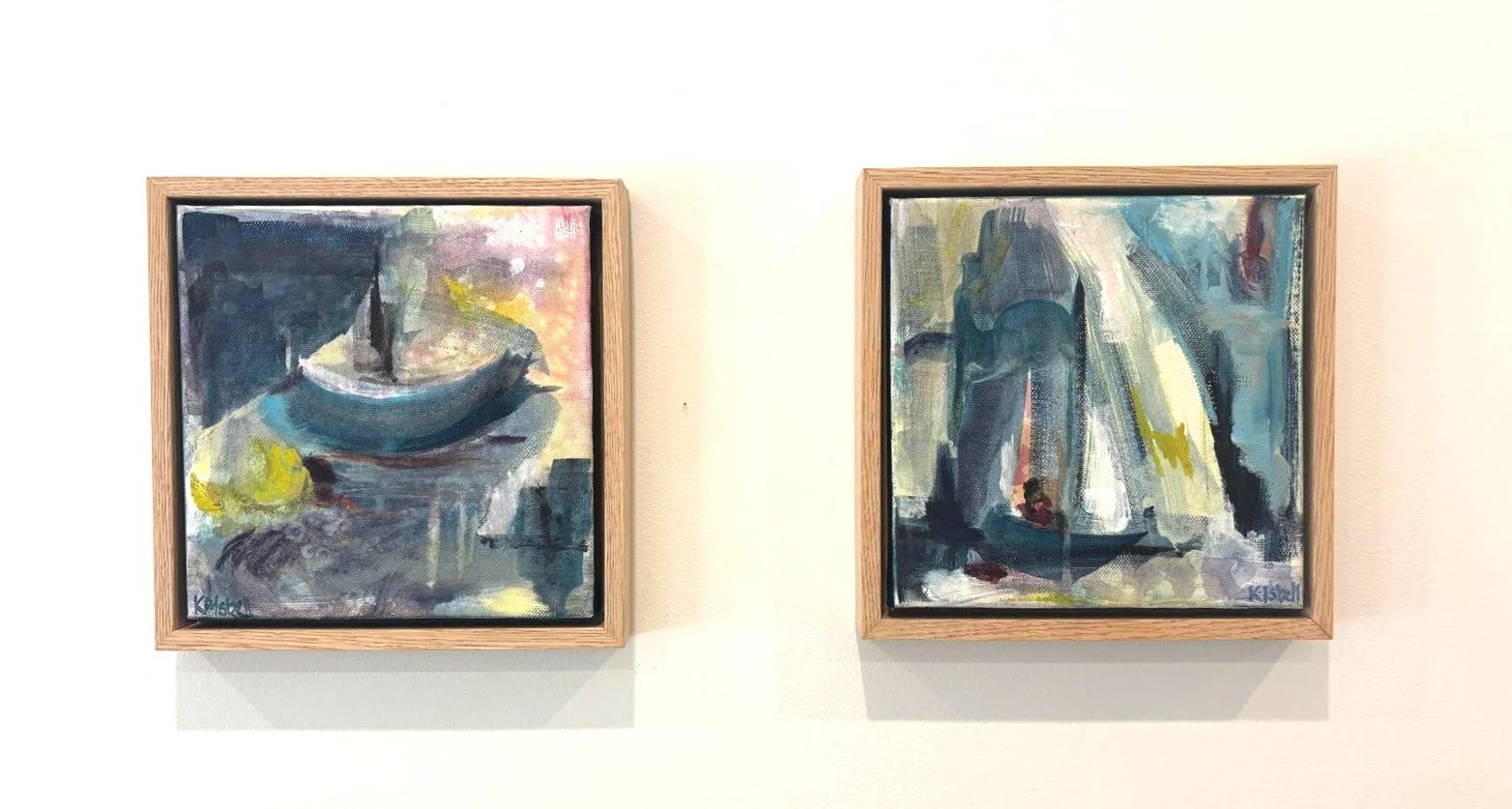 Solitude I & II, framed on wall.jpeg