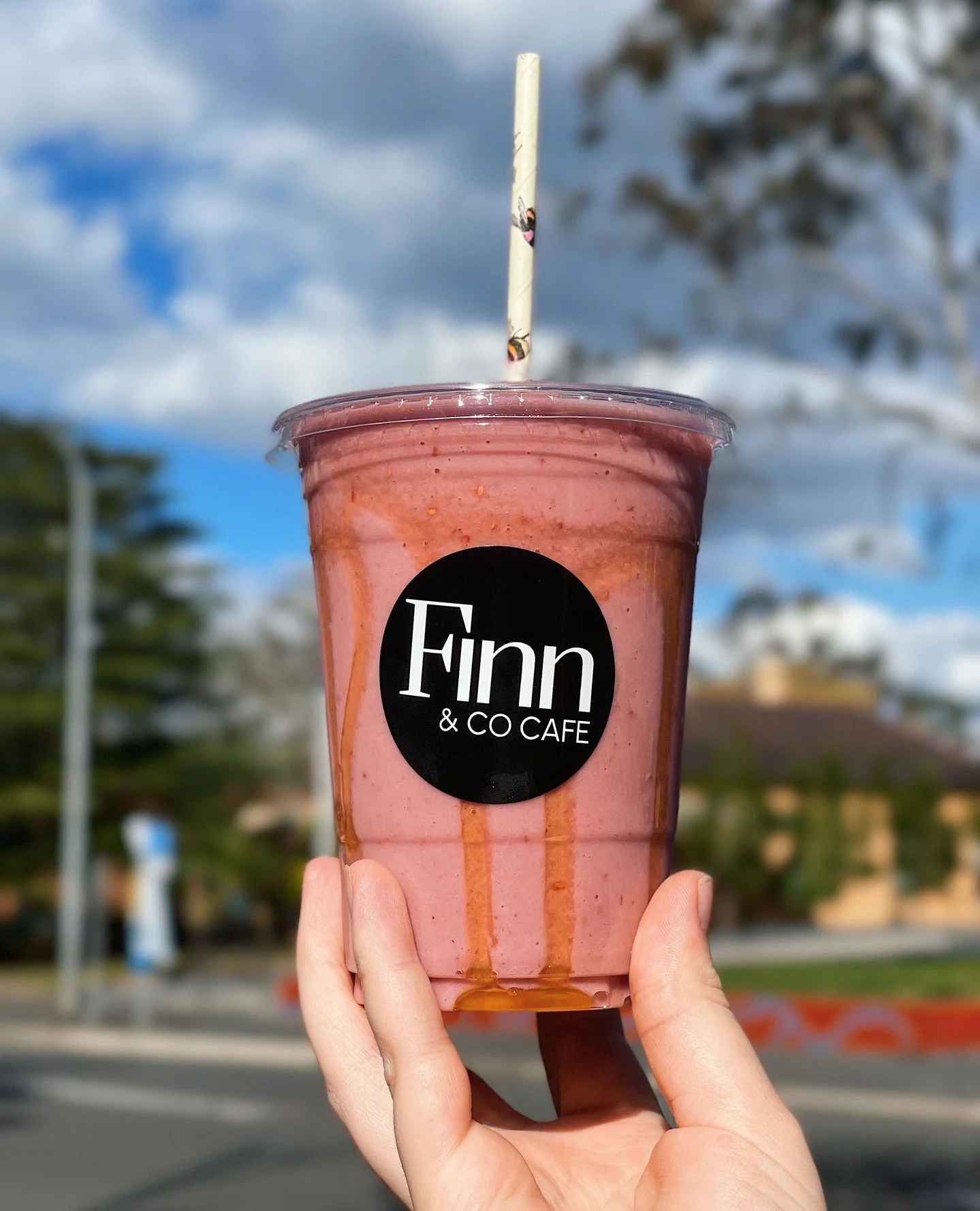 Need an afternoon rescue? 🍑✨ Our Peach Please smoothie is the ultimate afternoon pick-me-up.⁠
⁠
Packed with peaches, raspberries, mango, a drizzle of honey + almond milk &mdash; it&rsquo;s sweet, fresh, and just what you need to power through the re