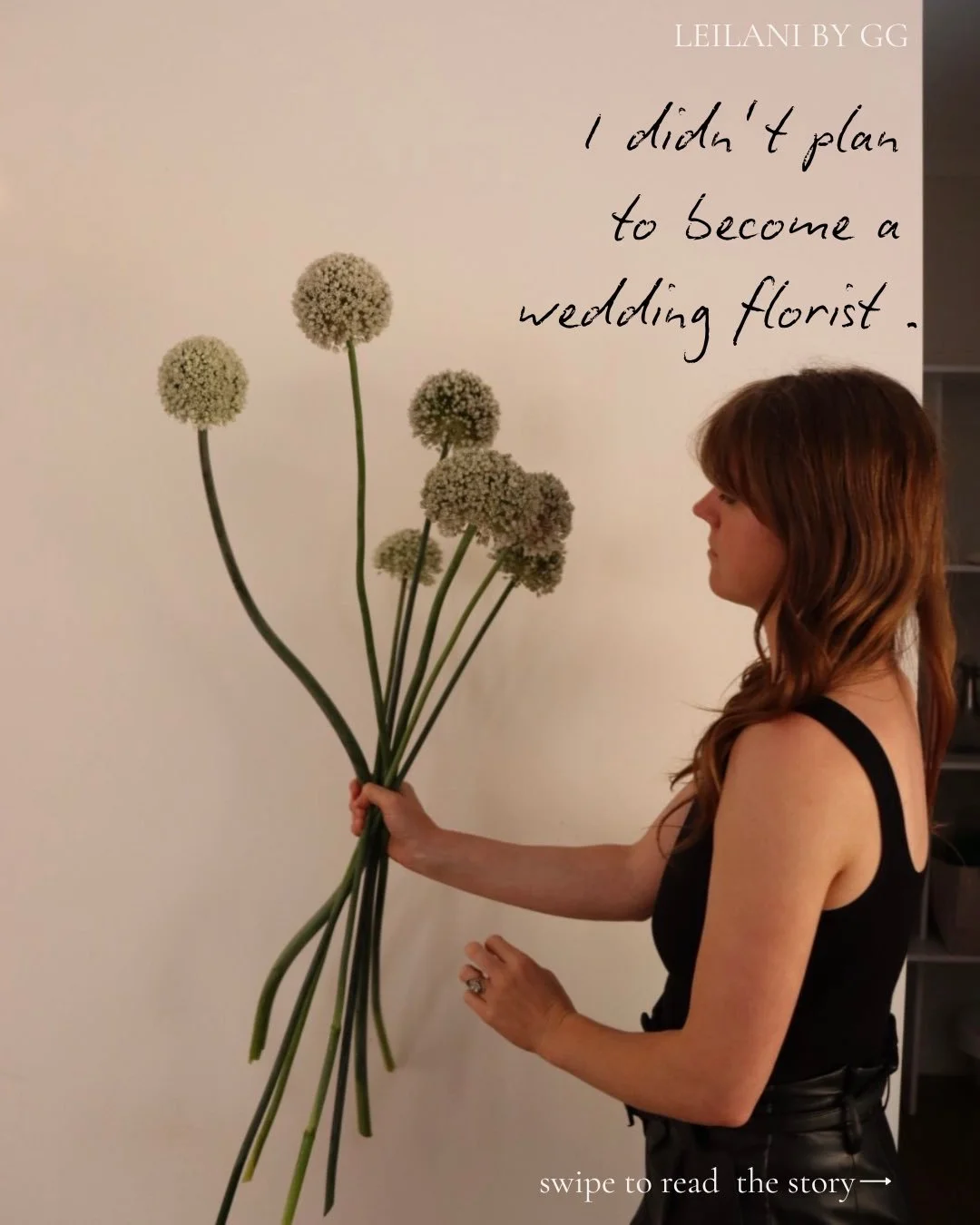Hi I&rsquo;m Gemma - the hands, heart and obsessive eye behind Leilani by GG. This is the real story of how I got here&hellip;

If this resonates, my DM&rsquo;s are open. Link in the bio to start the conversation 🩶

#melbourneweddingflorist #wedding
