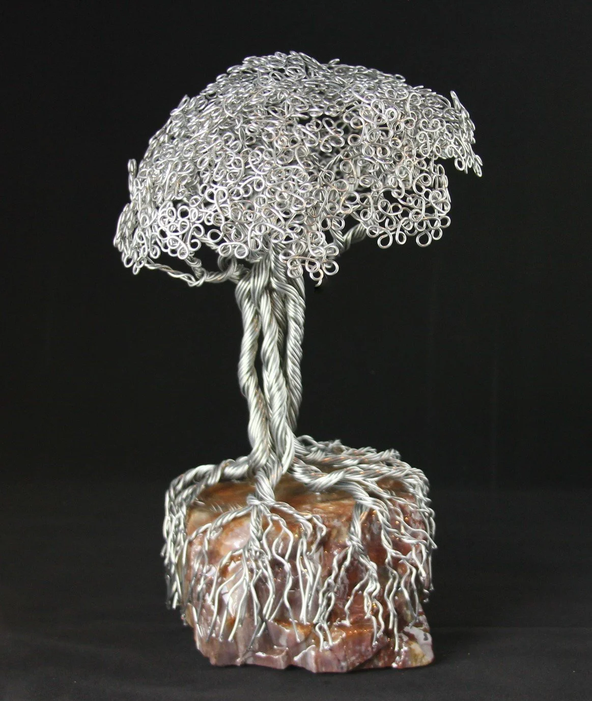 Aluminum Tree on Petrified Wood - SOLD