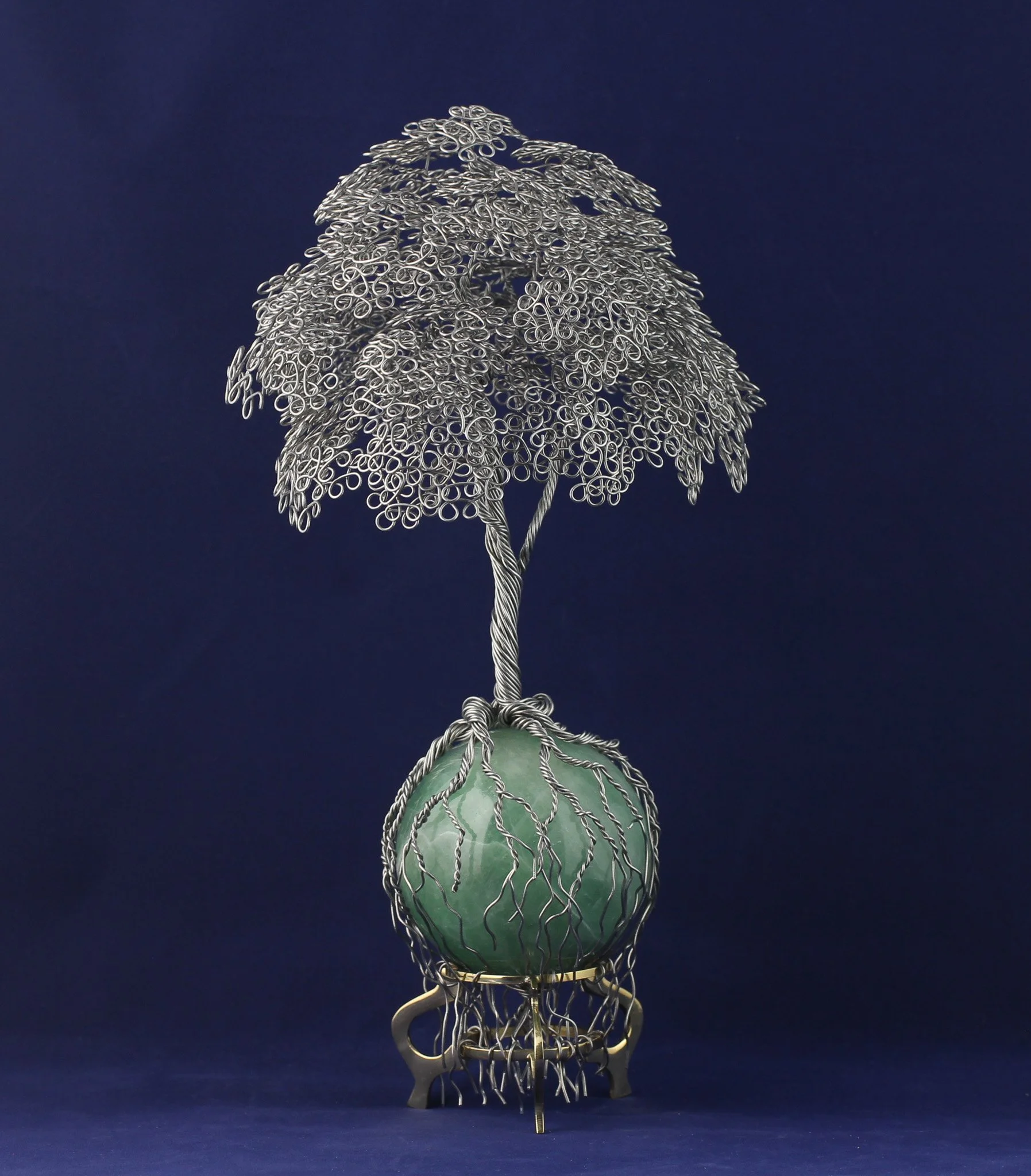 Fluorite and Aluminum Sculpture