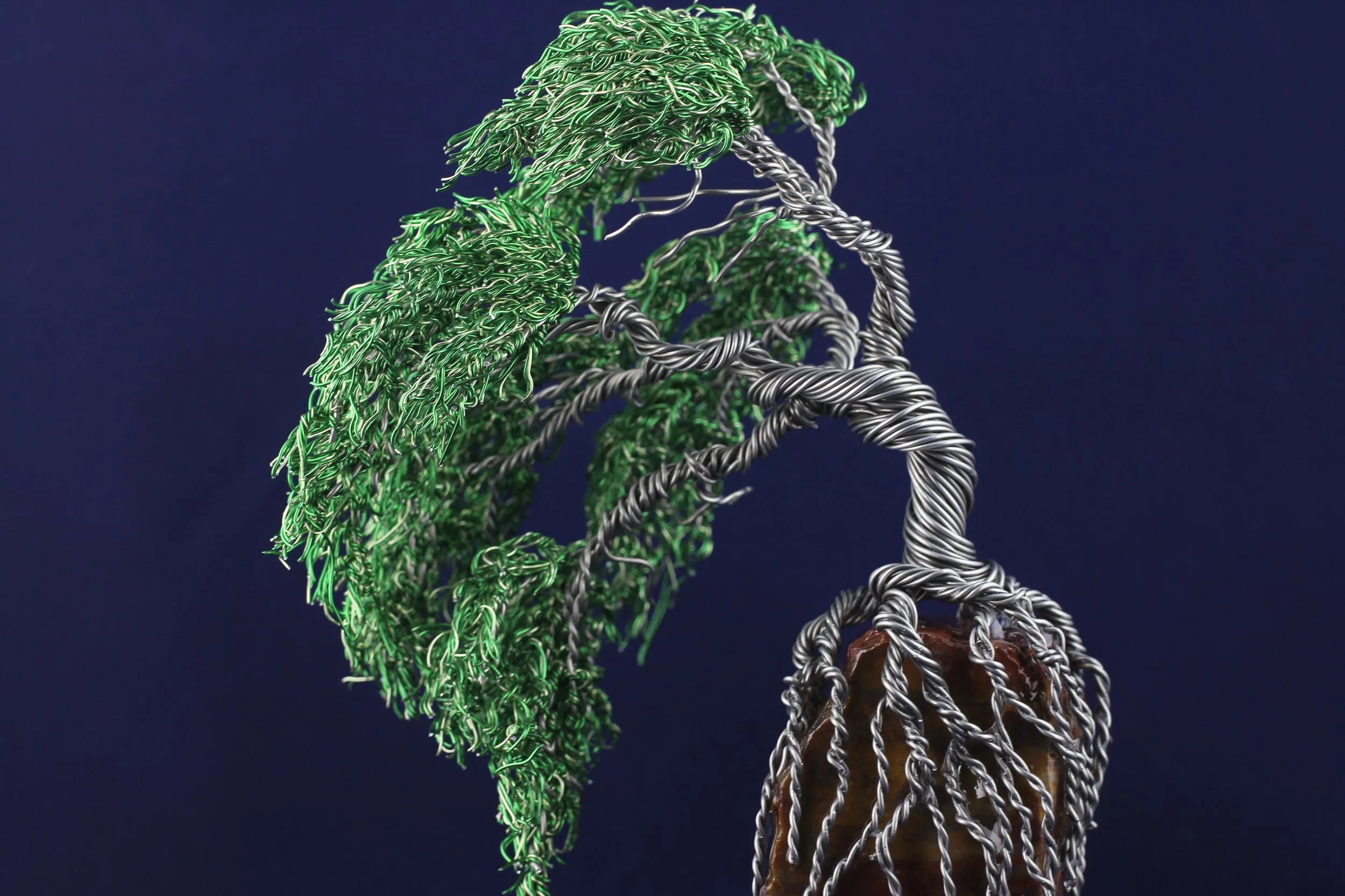 Aluminum on Petrified Wood Rainbow #5181 - SOLD