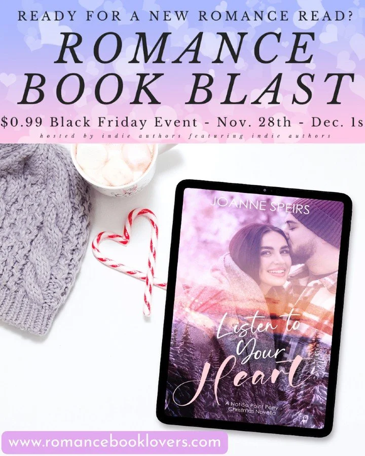 It wouldn't be Black Friday without a ROMANCE BOOK BLAST!

For 4 days only, over 950 books will be just 99c ...

Incl: Listen To Your Heart &ndash; A Not-So Point Perry Christmas

All genres: small town, sport, rom com, historical, erotica, dark, ste
