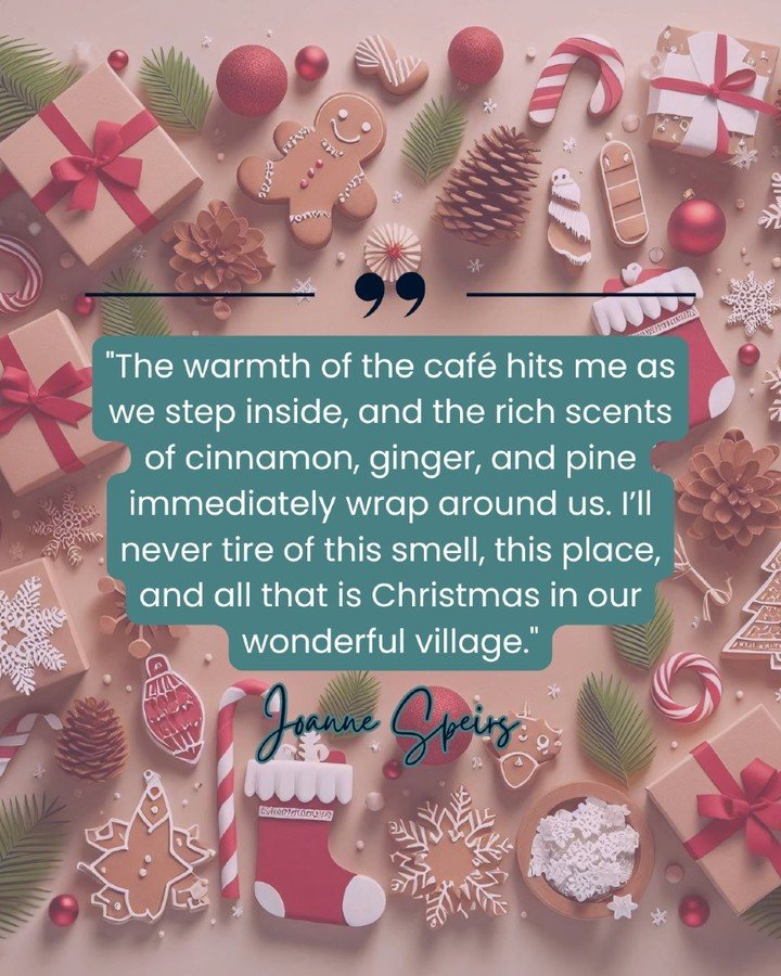 #TeaserTuesday

&quot;The warmth of the caf&eacute; hits me as we step inside, and the rich scents of cinnamon, ginger, and pine immediately wrap around us. I&rsquo;ll never tire of this smell, this place, and all that is Christmas in our wonderful v