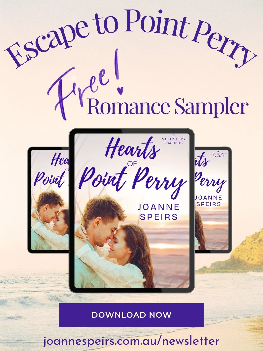 Escape to Point Perry&mdash;a cozy coastal small town where hearts break, heal and fall in love again. 💕🌊

When you sign up for my newsletter, you&rsquo;ll get 'Hearts of Point Perry' FREE!

It's a multichapter, multistory sampler featuring the fir