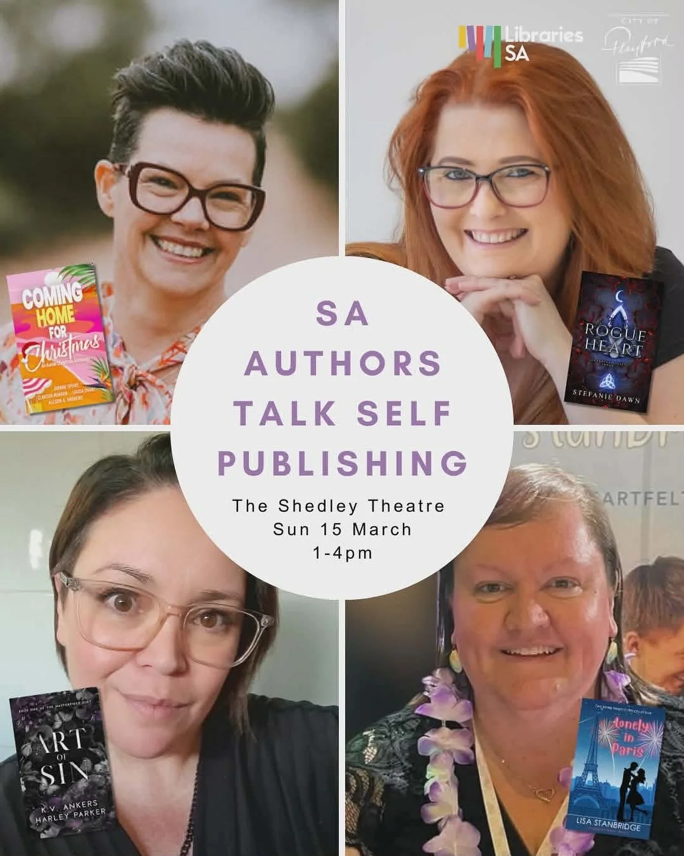 Check out this breaking news!

Along with some of my favourite people in the world, who also happen to be incredibly talented South Aussie authors, we have put our heads together to come up with this FREE workshop on 15 March 2026.

Hosted by the ama
