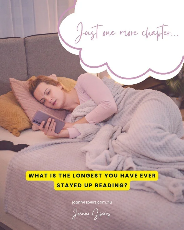 "Just one more chapter" ... said at midnight.

Said again at 1am.

And again at 3am.

Spoiler alert! It was not just one more chapter.

What is the longest you have ever stayed up reading?

All night counts&mdash;in fact, all night gets ext