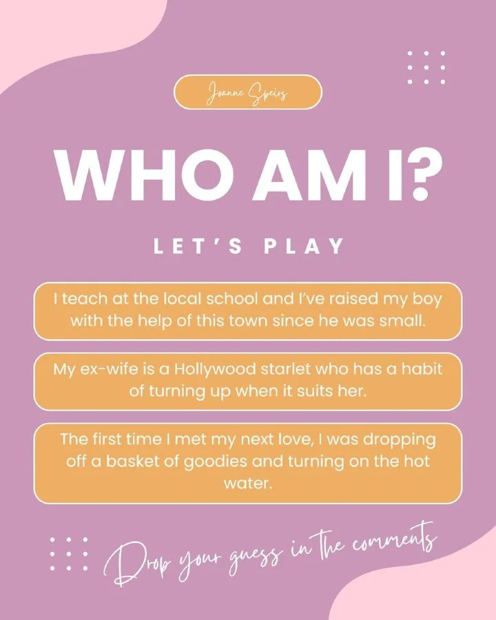 Let&rsquo;s play &lsquo;Who Am I?&rsquo;

Three clues. One Point Perry resident. Drop your guess in the comments.

1. I teach at the local school and I&rsquo;ve raised my boy with the help of this town since he was small.
2. My ex-wife is a Hollywood