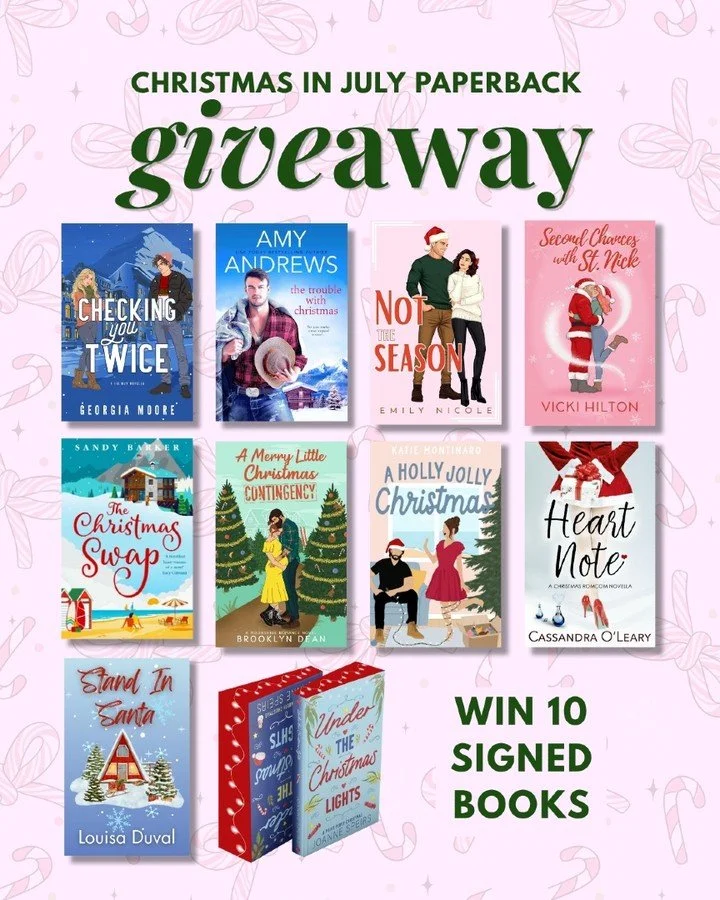 🎉 SIGNED PAPERBACK GIVEAWAY 🎉

Win 10 Christmas romances signed by the authors! It&rsquo;s a little Christmas in July gift from us to you 🎁

Details are below. Good luck!

To enter: 
✨ FOLLOW the below authors
@amyandrewsbooks
@author_katiemontina