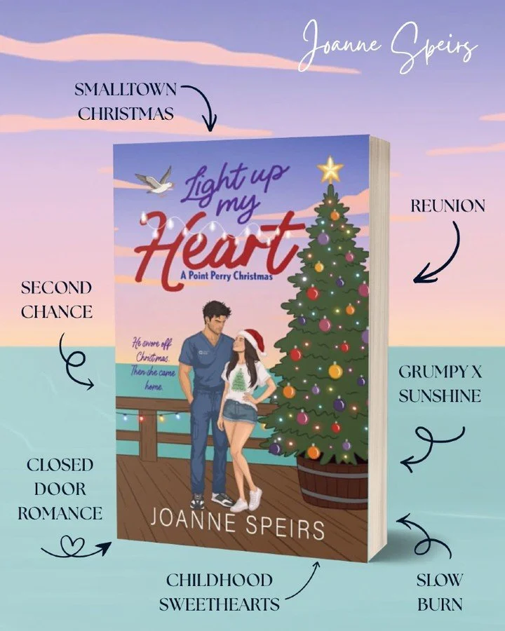 It is Romance Awareness Month (I didn't know this was even a thing!), which felt like the perfect excuse to put "Light Up My Heart: A Point Perry Christmas" back in the spotlight.

Scarlett loves Christmas with her whole heart. Ryan cannot 