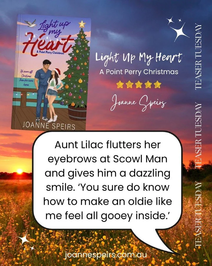 Every small town needs an Aunt Lilac. The one who flirts shamelessly, meddles constantly, and somehow always knows exactly who needs pushing towards their happy ending.

Even Scowl Man himself doesn't stand a chance against her. Read Ryan and Scarlet