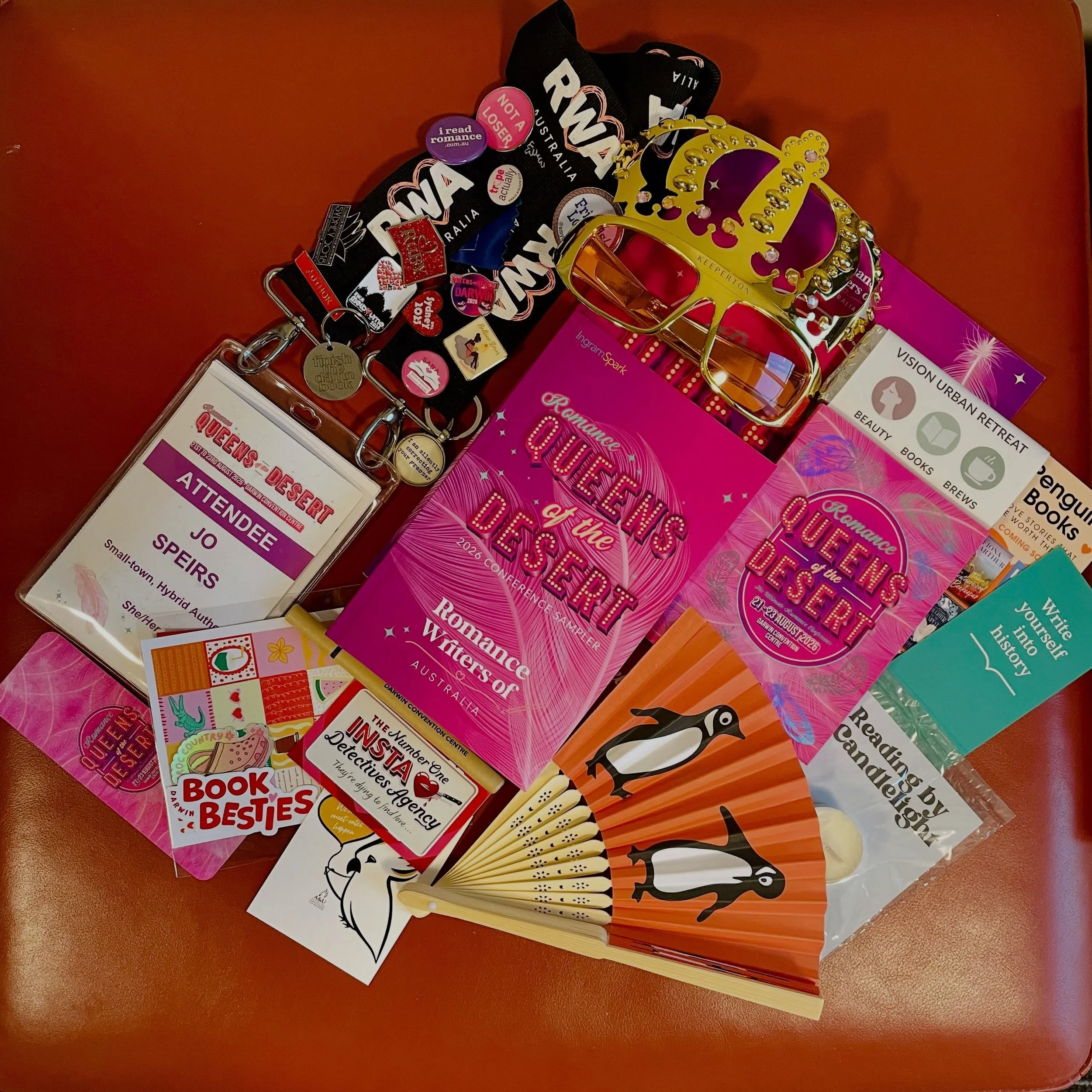 It&rsquo;s Showtime &hellip; well, @rwaaus Queens of the Desert annual conference in Darwin ☀️

A highlight for me is always the swag bag, and this year it&rsquo;s just fab, especially the fan from @penguinrandomhouse - thank you!

#RWA26