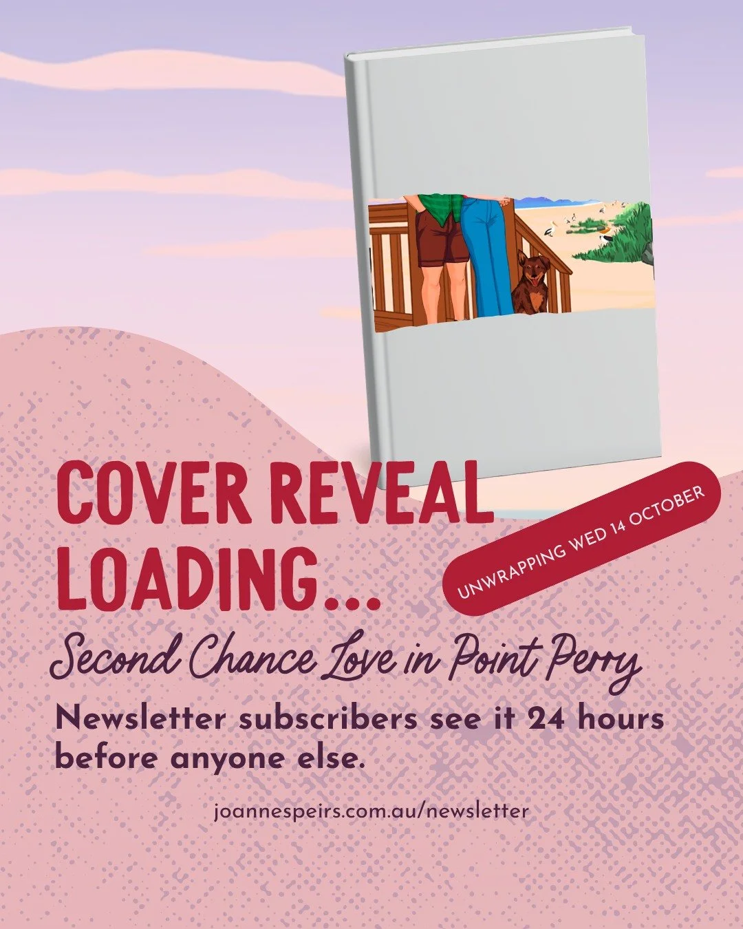 There&rsquo;s a cover hiding under there. 👀And I'm soooo excited to share it with you&mdash;I'm totally in love!

Here&rsquo;s a little peek. Two sets of legs, a dog and a few pelicans keeping watch. That&rsquo;s all you&rsquo;re getting for now.

T