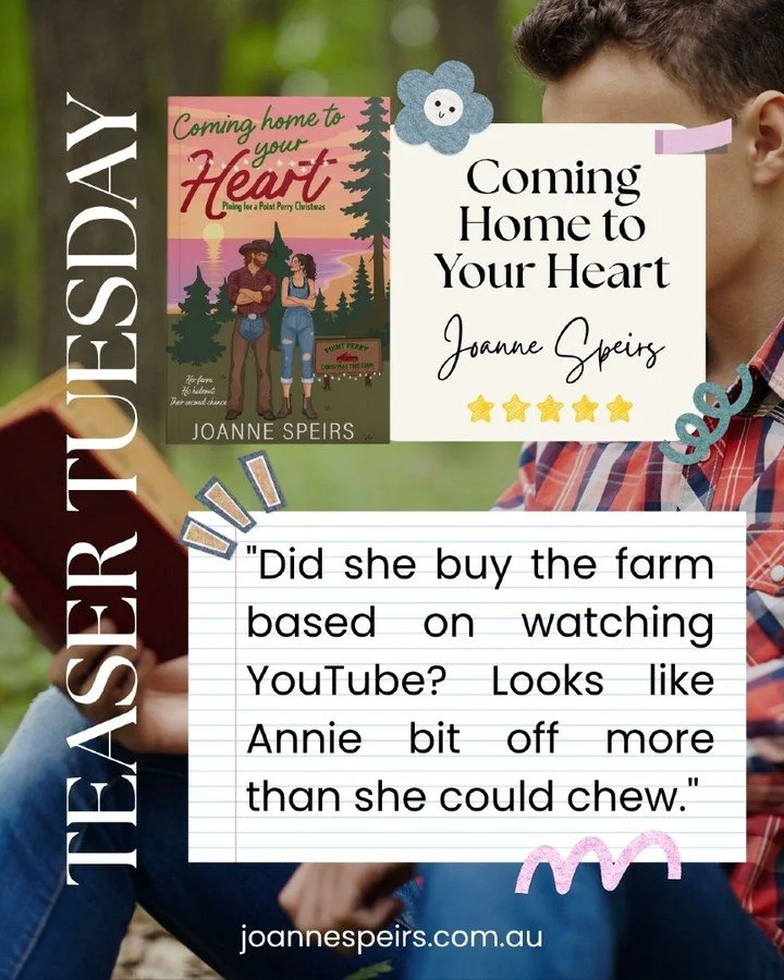 #TeaserTuesday 🎄

"Did she buy the farm based on watching YouTube? Looks like Annie bit off more than she could chew."

Poor Annie. She's traded her corporate accounting job, her marriage and her fancy city life for a rundown Christmas tre