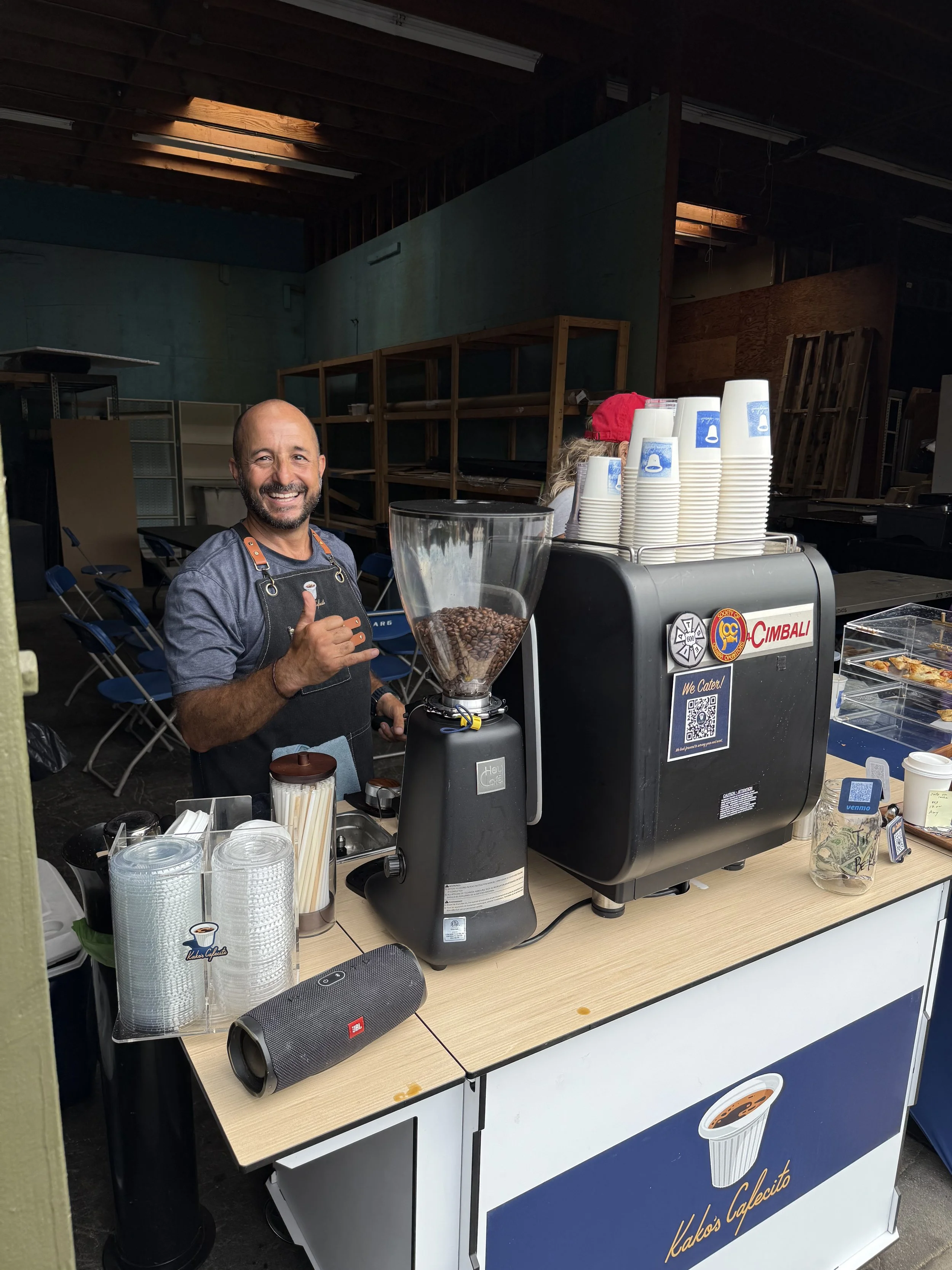 On the set of The Voice