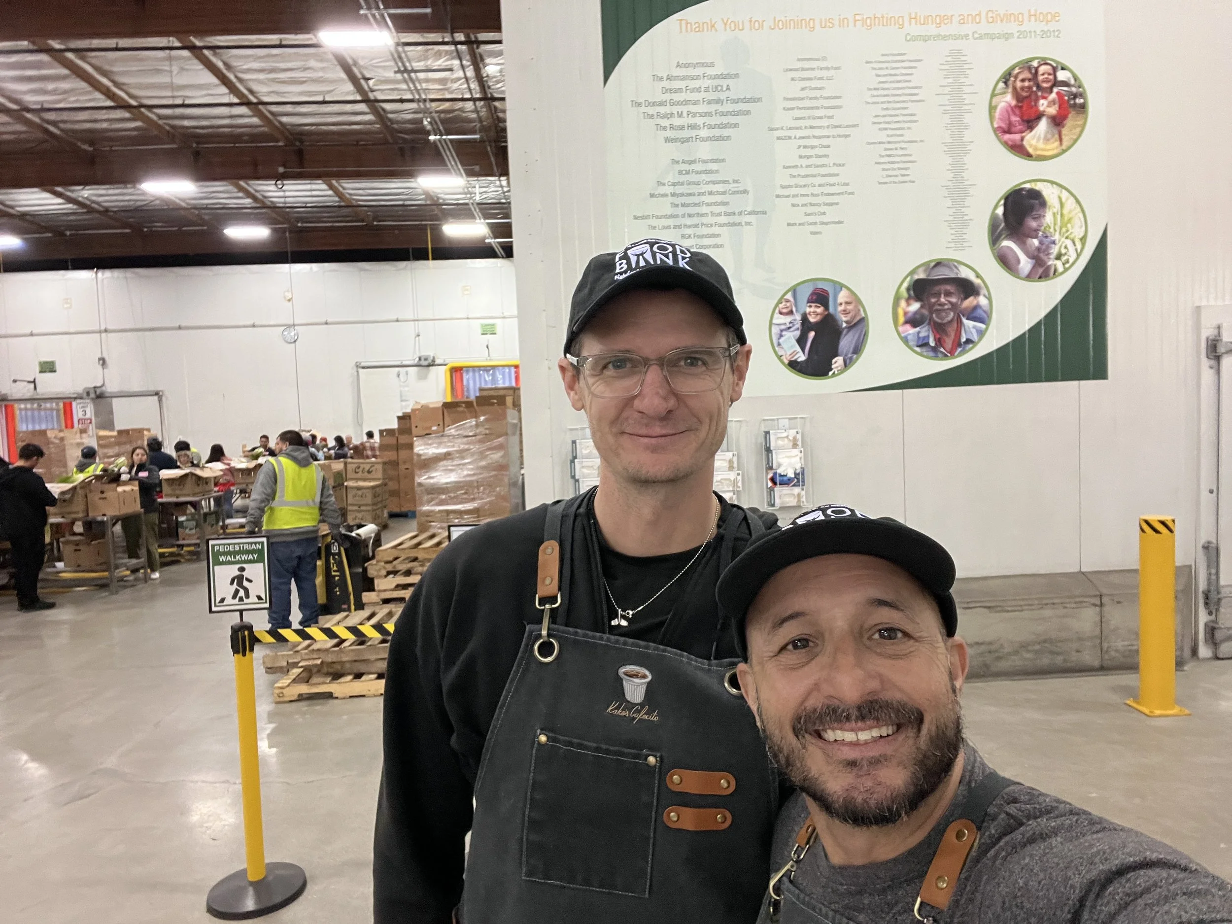 Sharing the coffee love at The LA Food Bank
