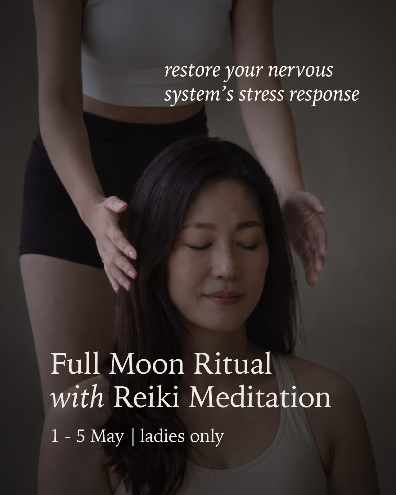 As the moon reaches its fullest, shining light on the hidden blockages, revealing what needs to be released to set you free✨

This Full Moon, join our 90 mins Reiki Meditation to release what&rsquo;s no longer serving you

Small Group 5 mats - Ladies